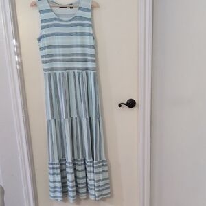 Lands end Sleeveless Tiered Maxi Dress